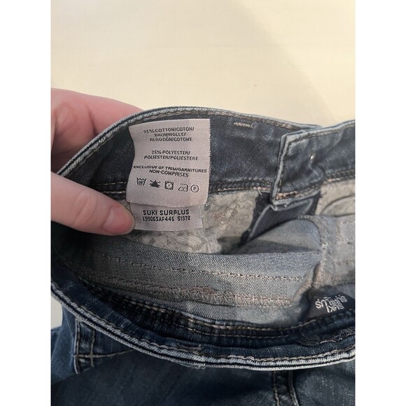 Silver Suki Surplus Jeans Womens 30 Blue Stretch Bootcut Lo Rise Western - Picture 5 of 6